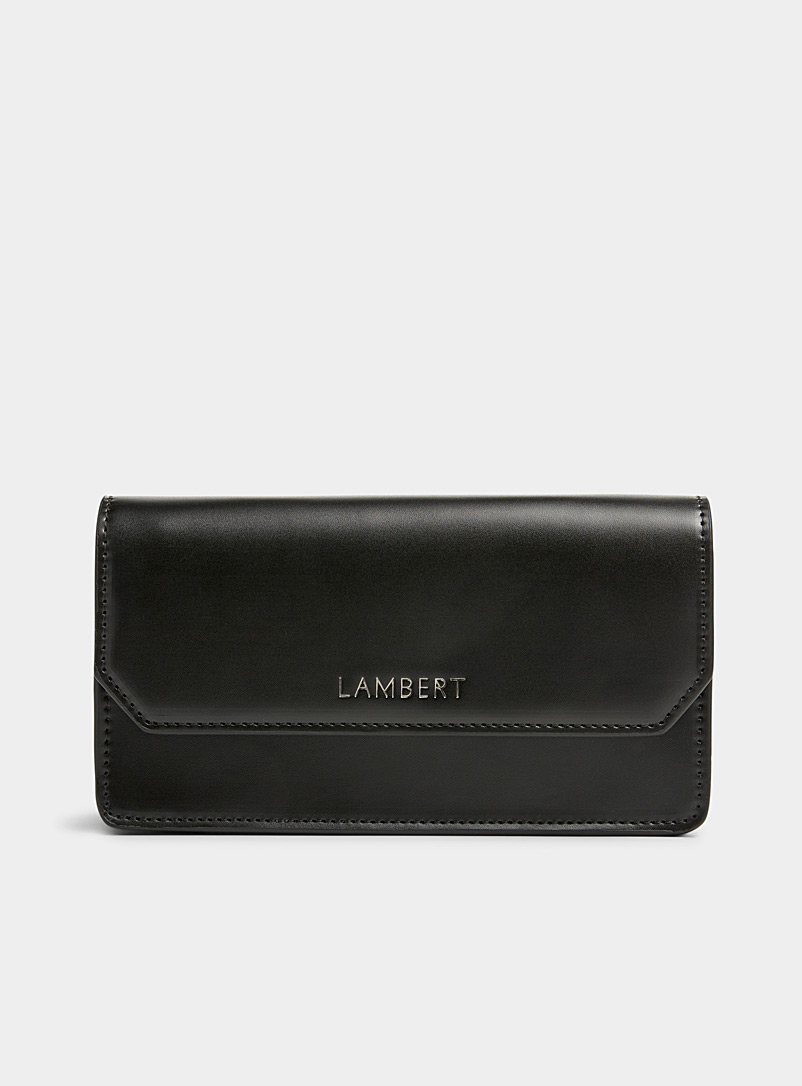 Lambert Black Layla XL flap wallet for women