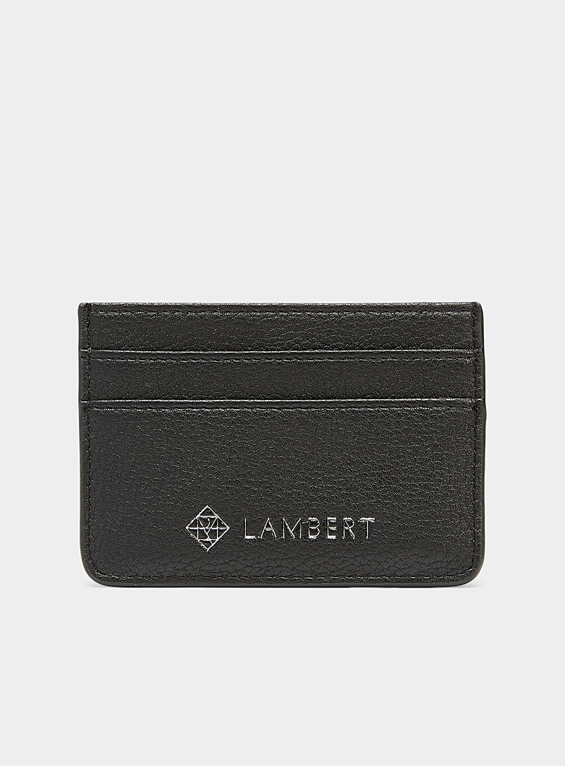 Lambert: Le porte-cartes minimaliste Kalei Noir pour femme