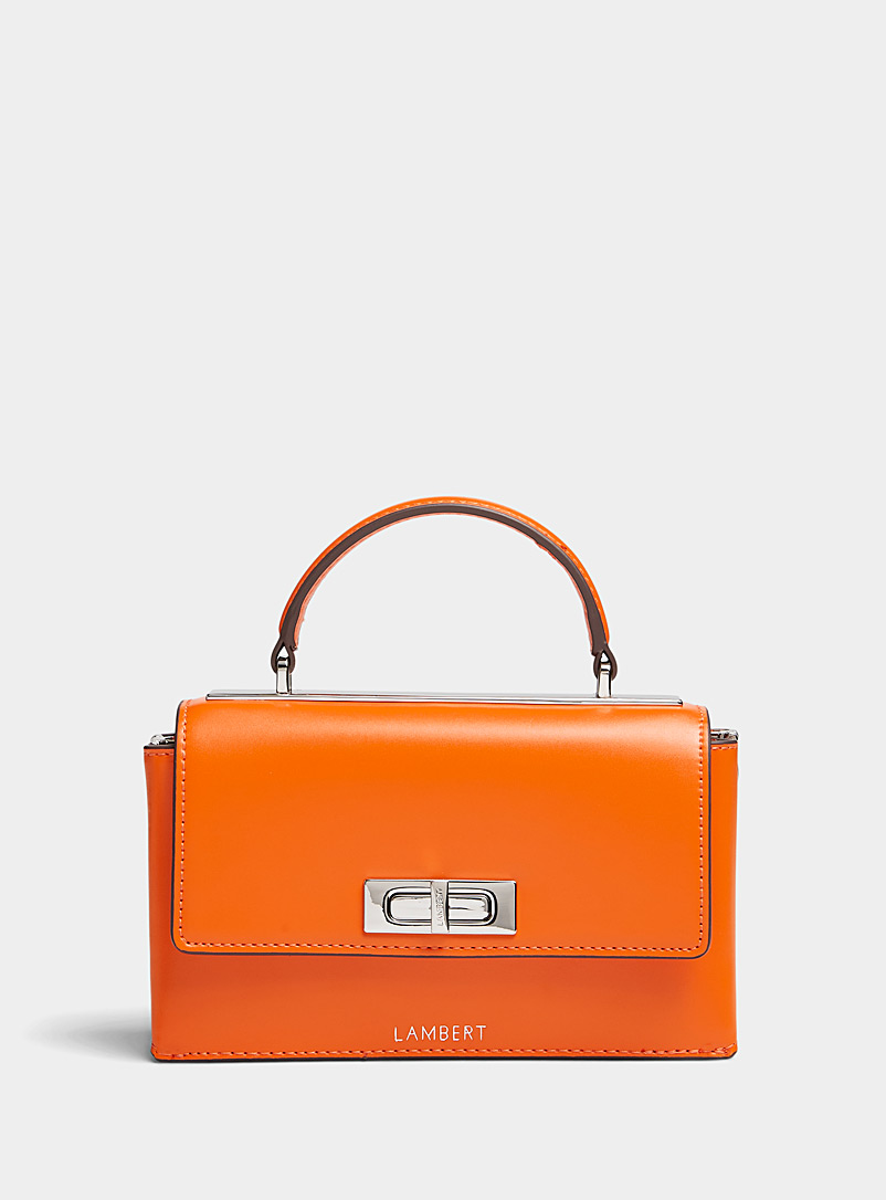 Lambert Orange Small Simone minimalist bag for women