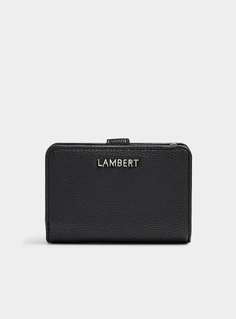 Lambert Black Carly minimalist wallet for women