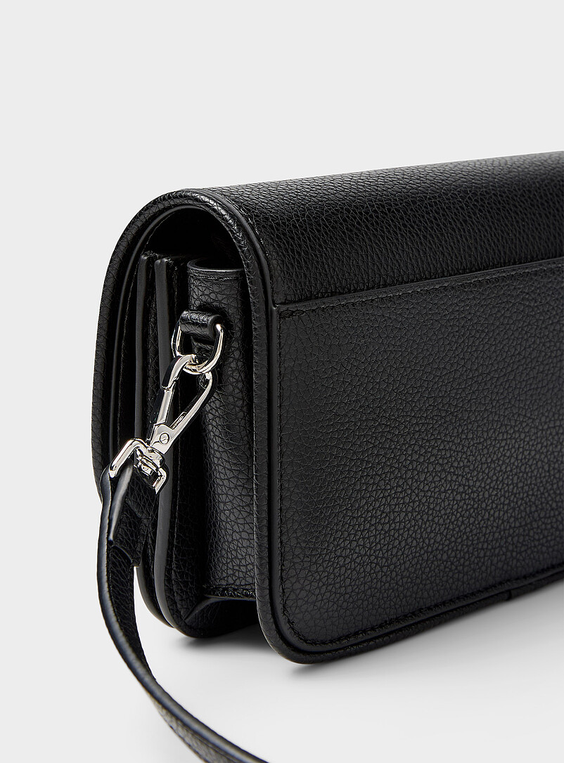 Lambert: Le sac bandouli&egrave;re portefeuille Grace Noir pour femme