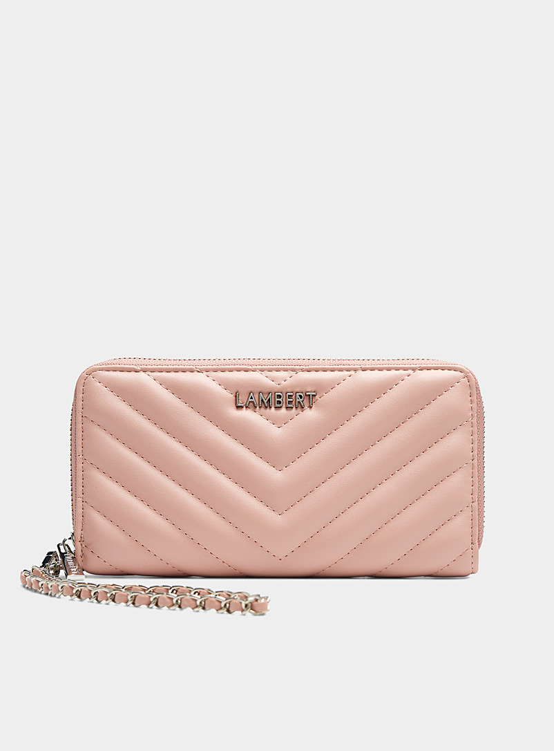 Lambert Pink Frida chevron wallet for women