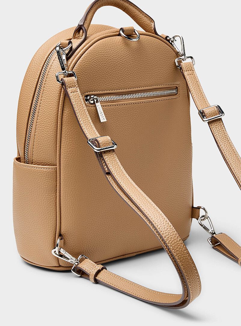 Lambert: Le sac &agrave; dos grenu Maude Noir pour femme