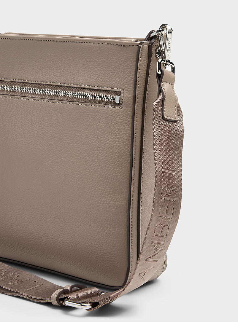 Lambert: Le sac bandouli&egrave;re carr&eacute; Natalia Noir pour femme