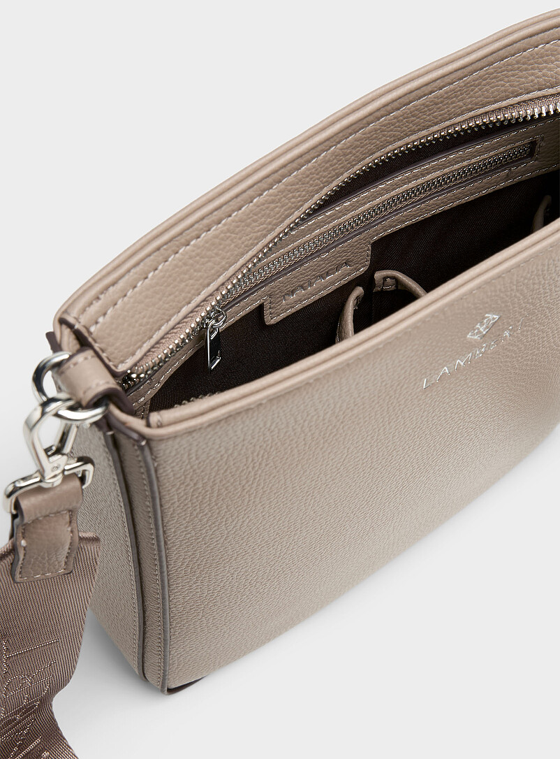 Lambert: Le sac bandouli&egrave;re carr&eacute; Natalia Noir pour femme