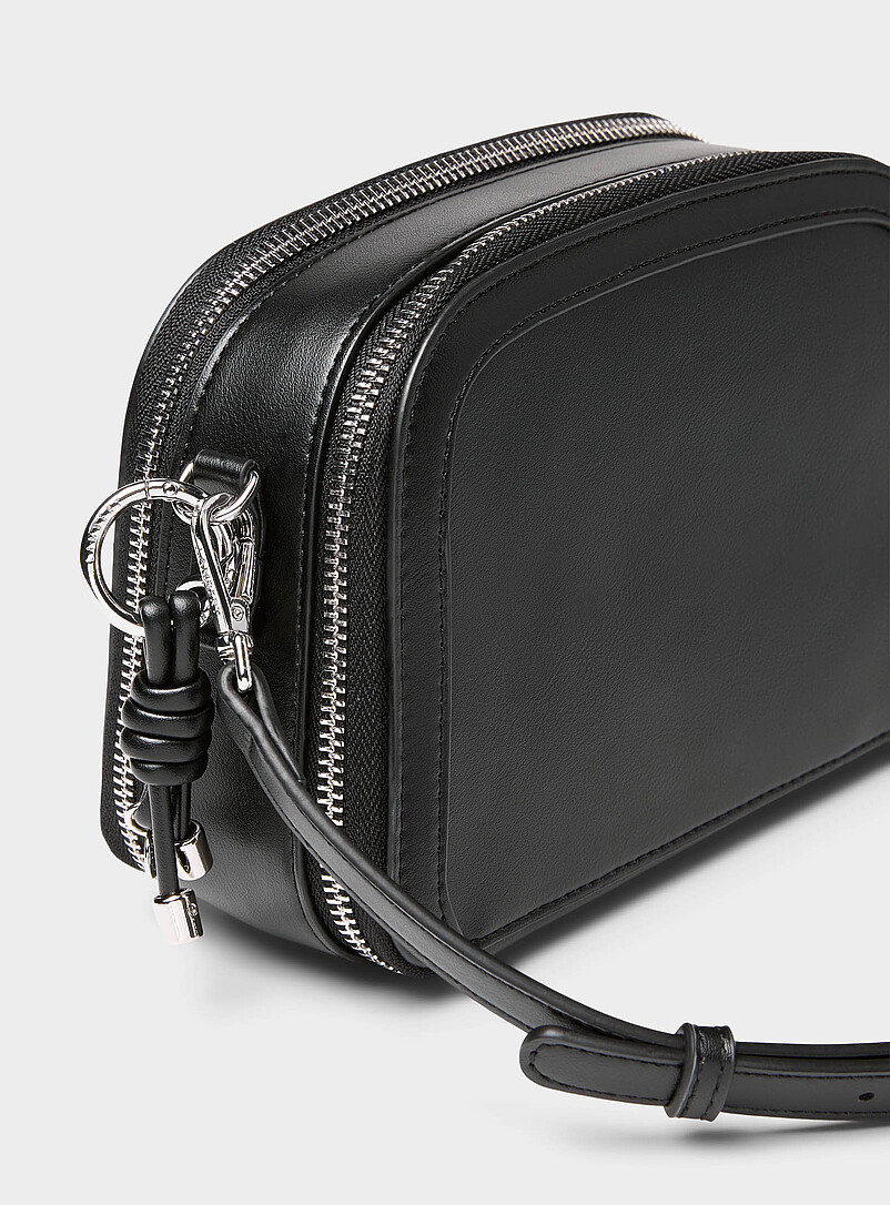 Lambert: Le sac bandouli&egrave;re surpiqu&eacute; Emma Noir pour femme