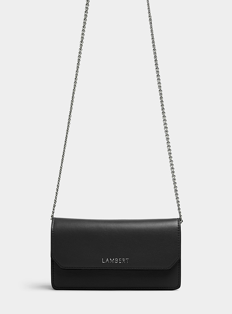 Lambert Black Layla flap wallet for women