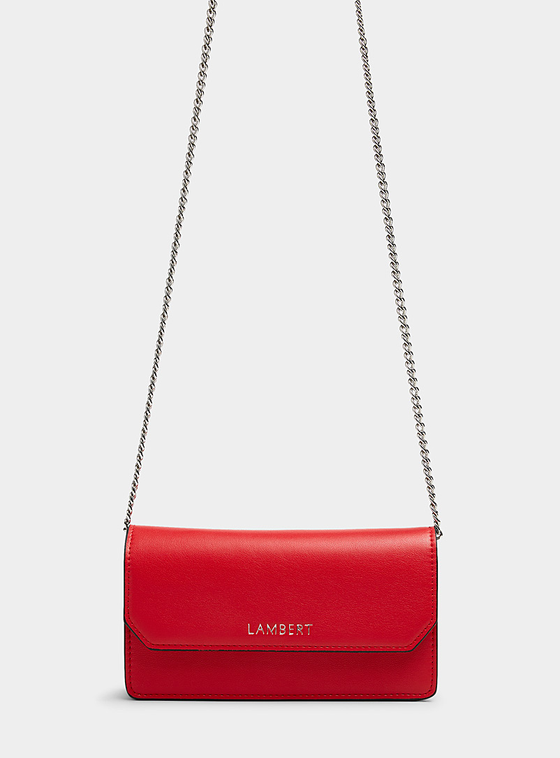 Lambert Red Layla flap wallet for women