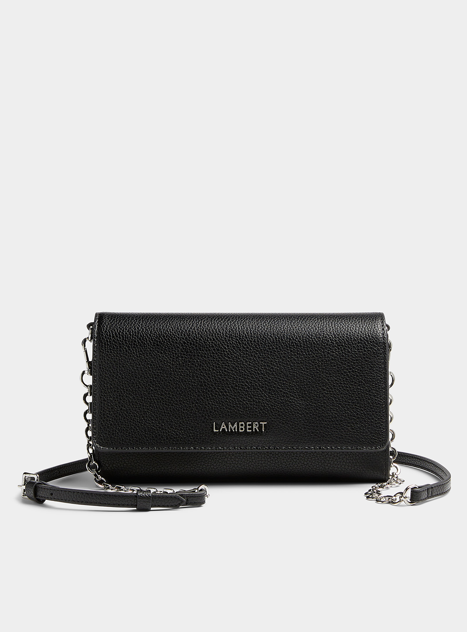 Lambert Felicia Shoulder Strap Wallet In Black