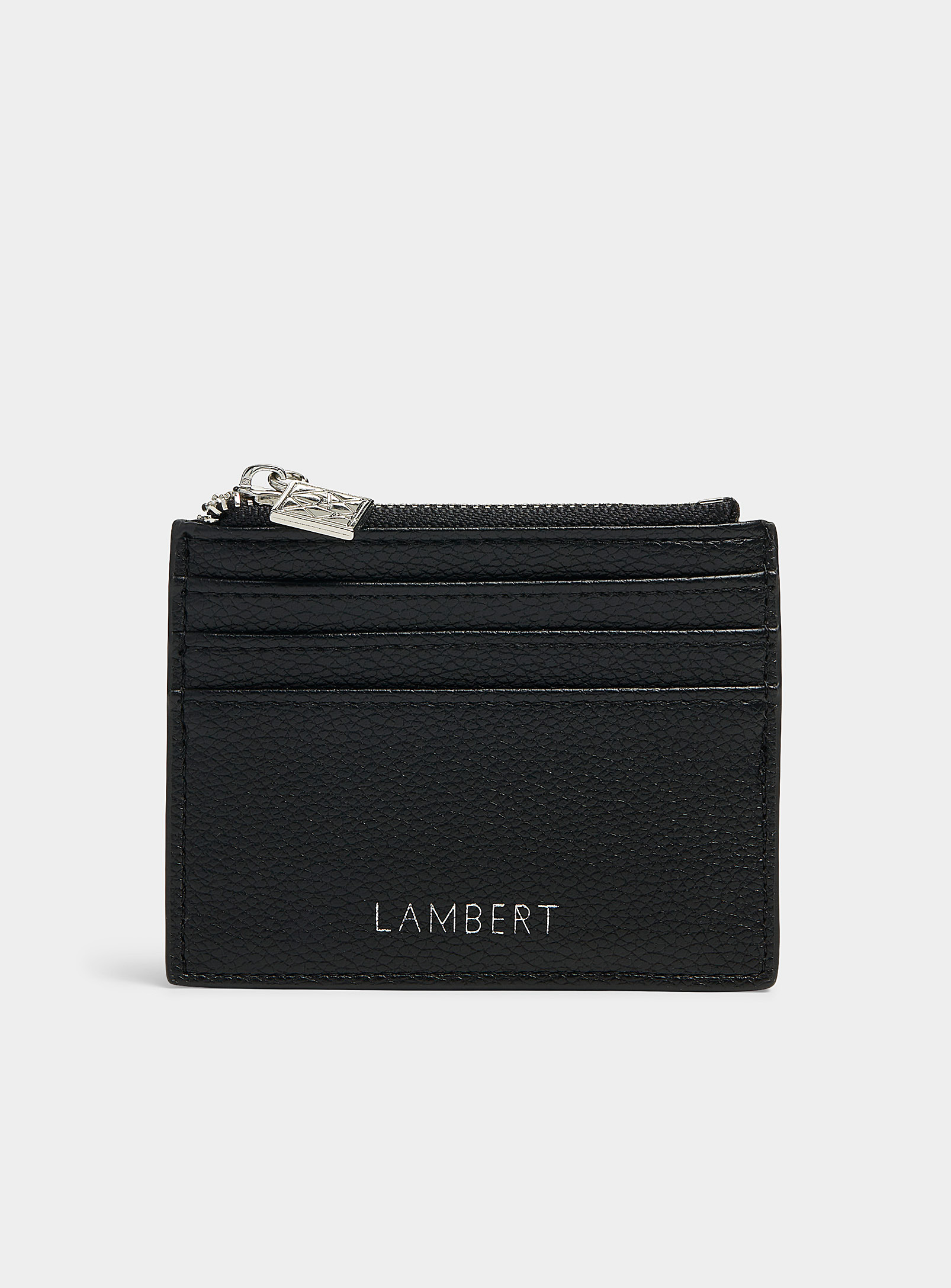 Lambert Cassie Zipped Card Holder In Black