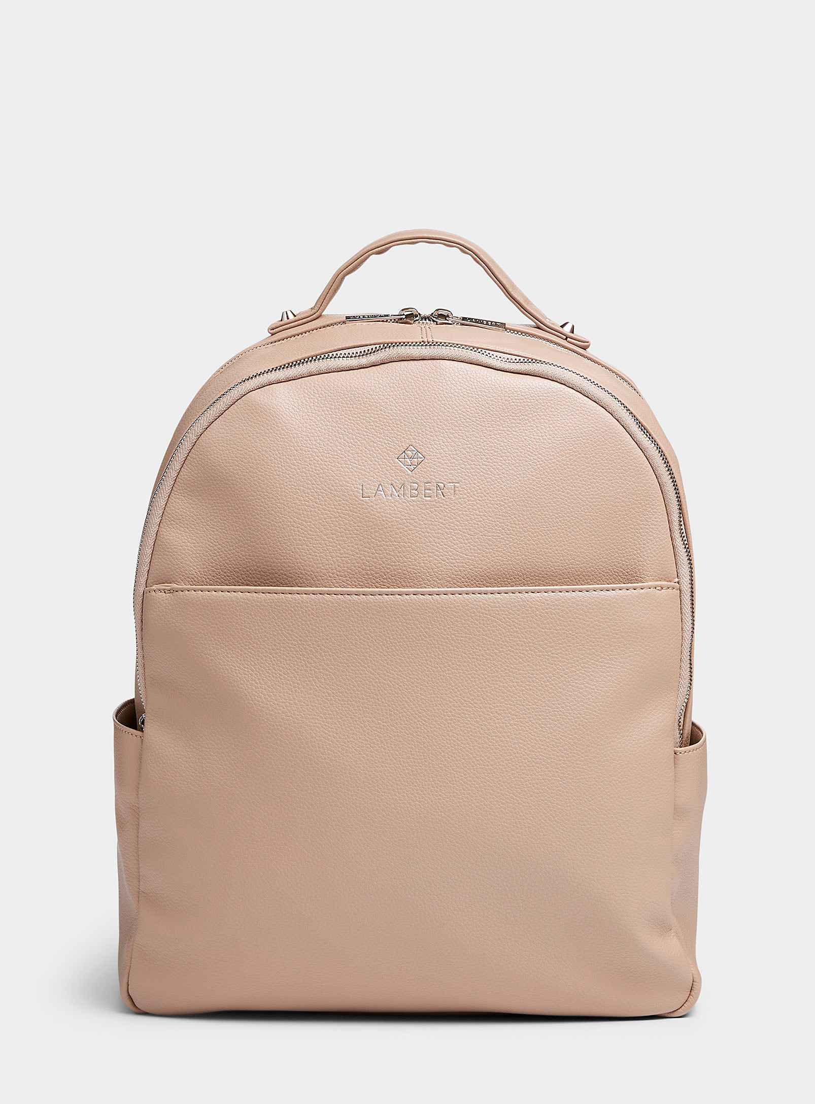 Lambert Charlotte Two-zip Backpack In Light Brown