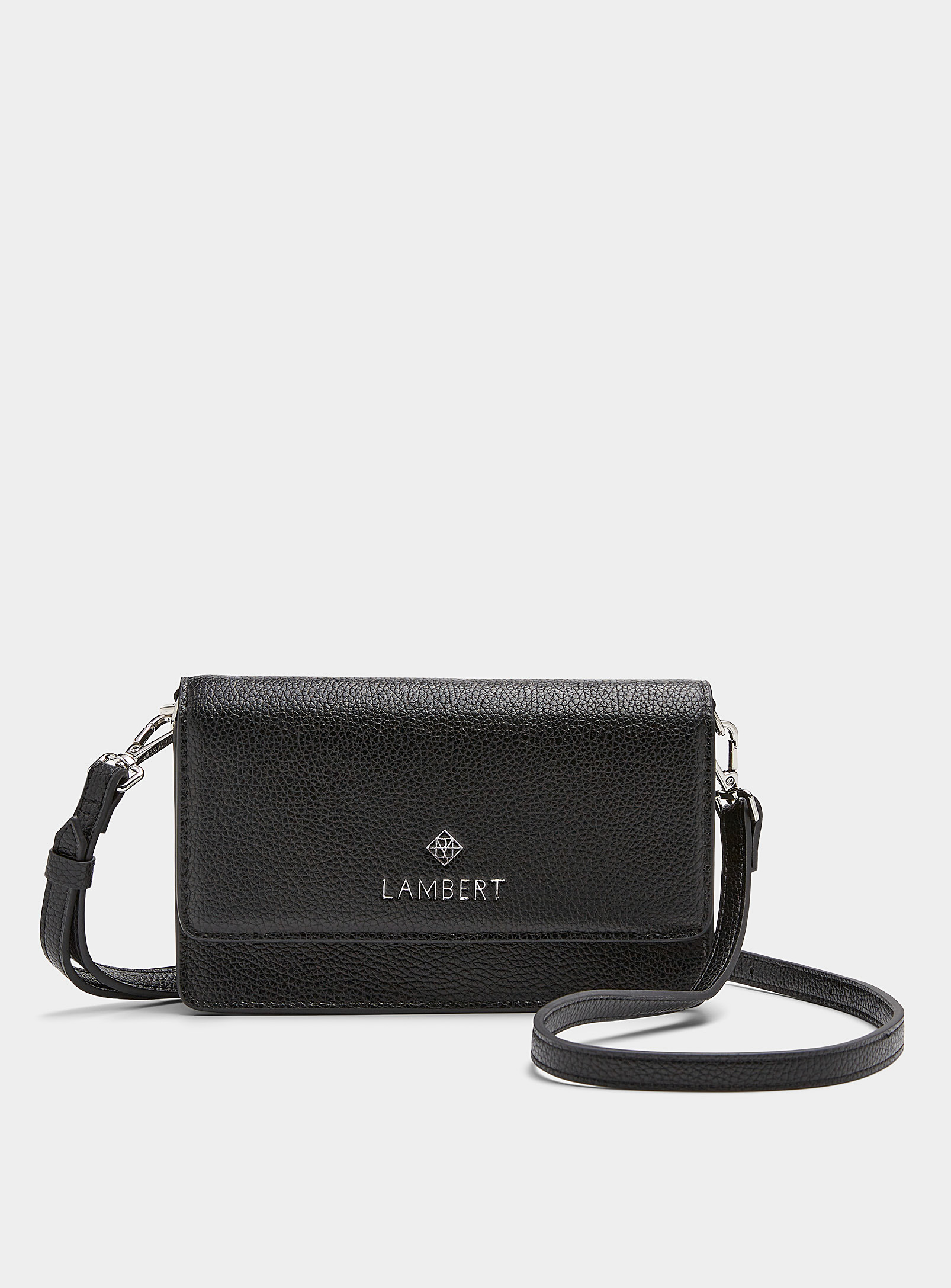 Lambert Tina Shoulder Strap Wallet In Black