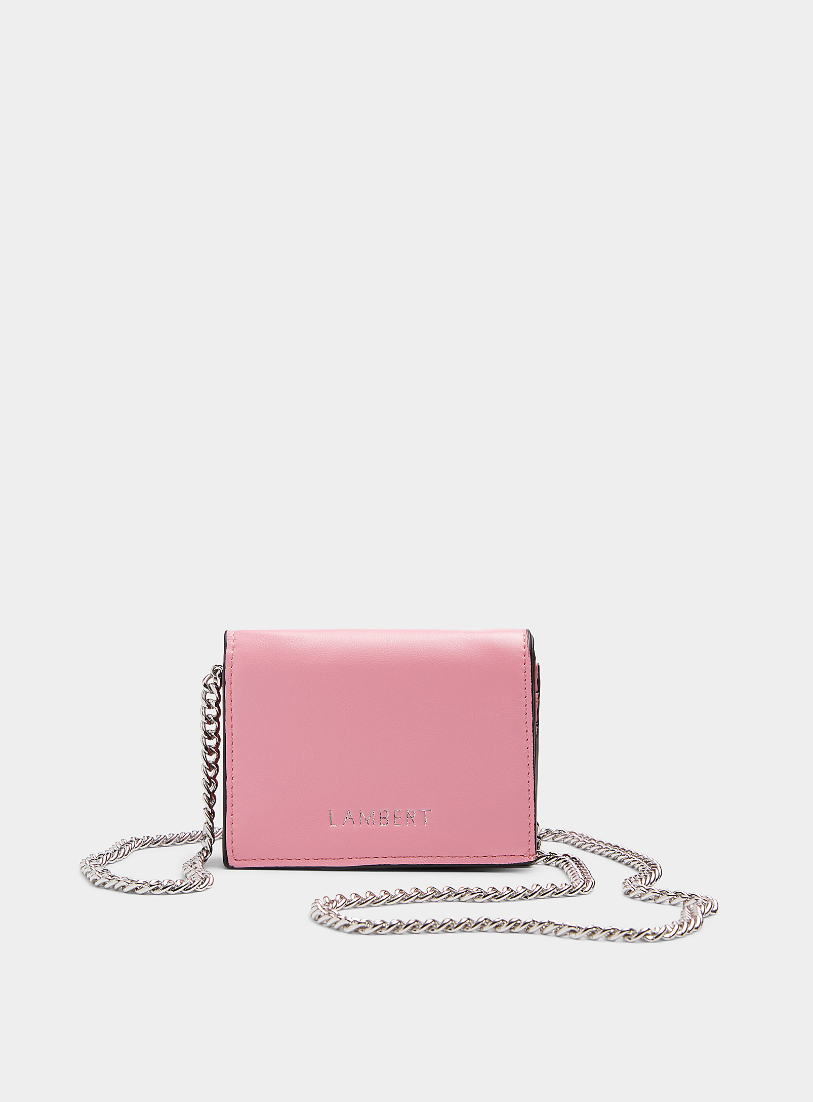 Lambert Meredith Shoulder Strap Coin Purse In Pink