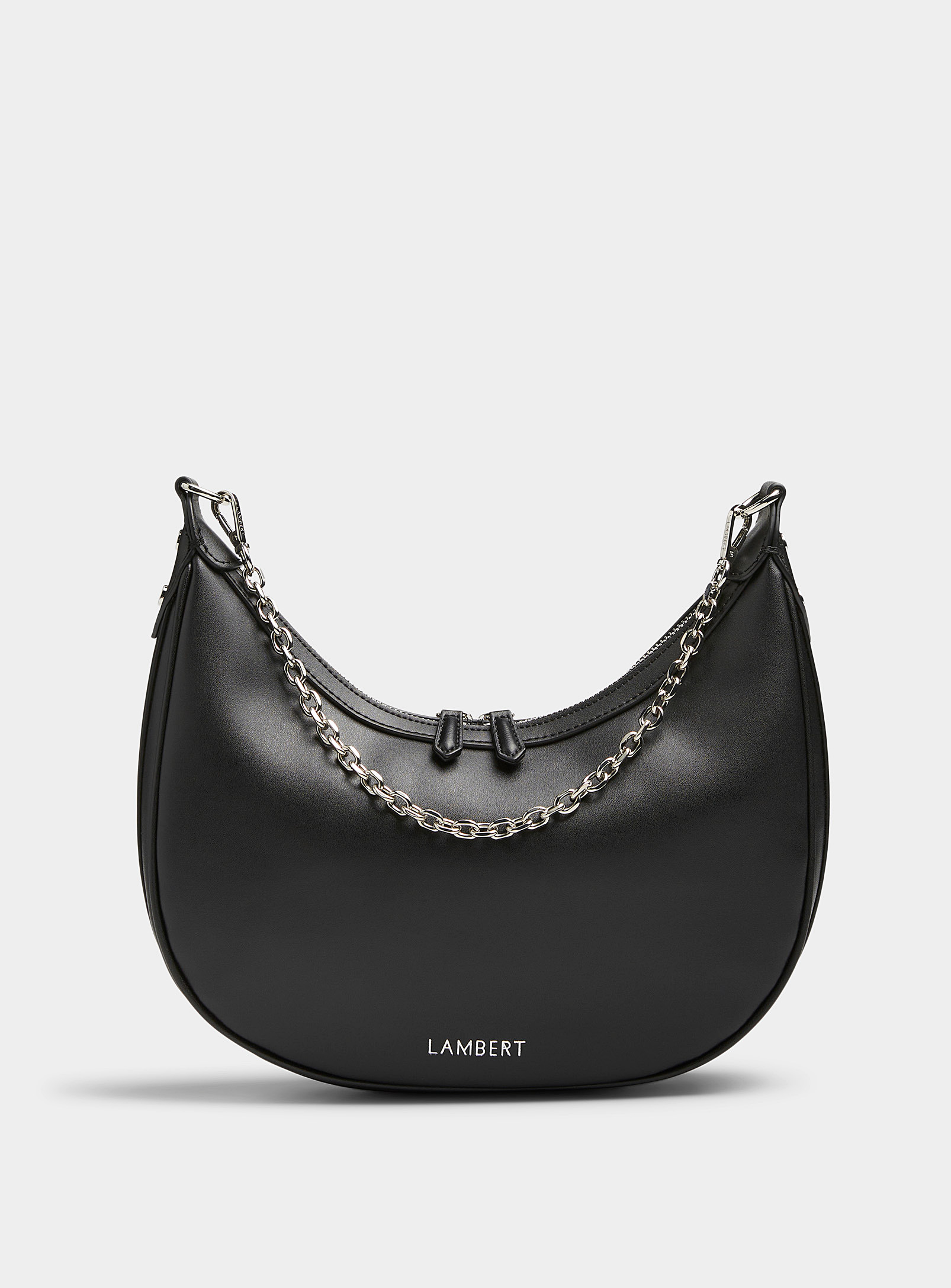 Lambert Rachel Half-moon Shoulder Bag In Black