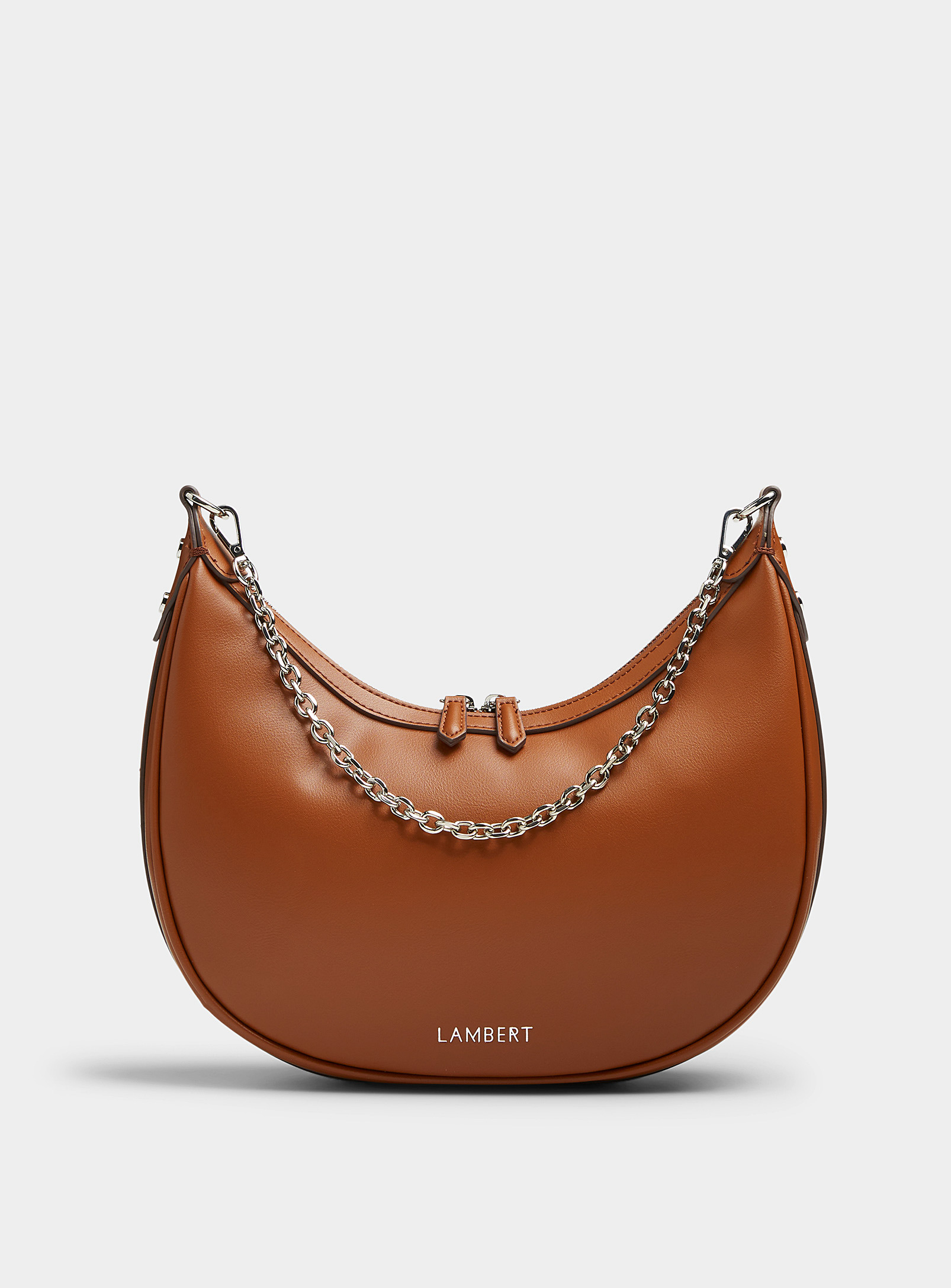 Lambert Rachel Half-moon Shoulder Bag In Brown