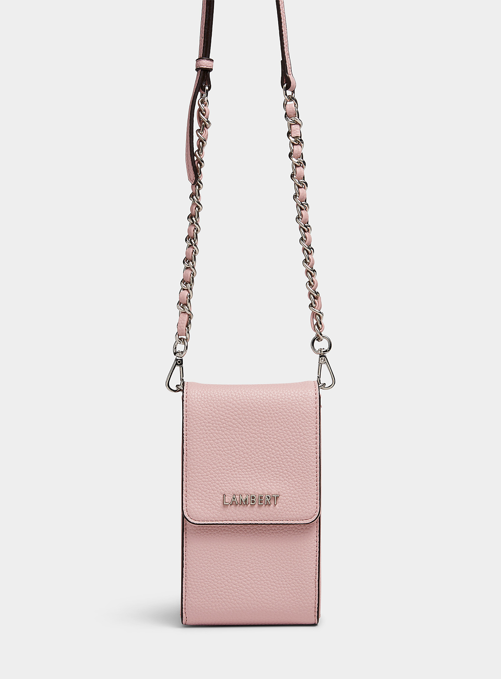 Lambert Alexa Minimalist Phone Clutch In Dusky Pink