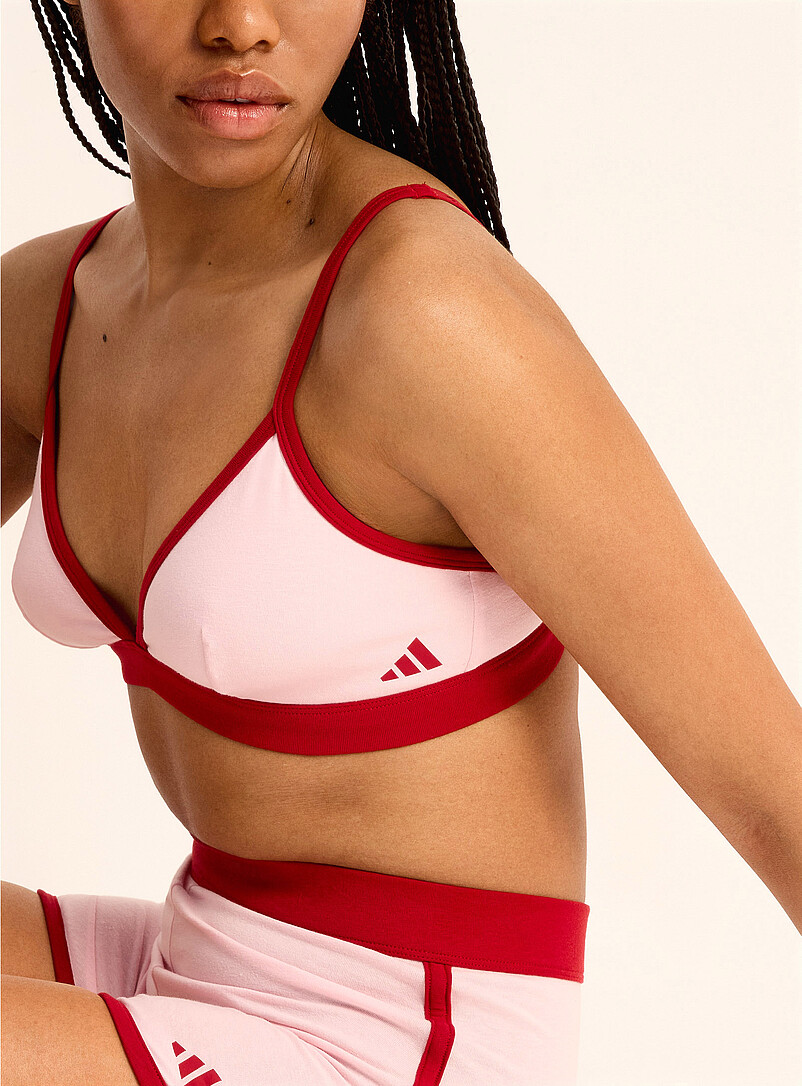 Adidas Pink Red and pink triangle bralette for women