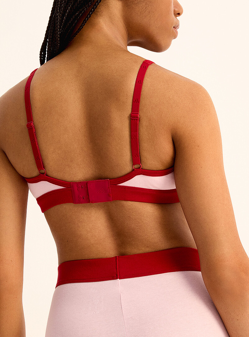 Adidas Pink Red and pink triangle bralette for women