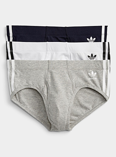 Accent-stripe solid briefs 3-pack, Adidas Originals, Shop Men's Underwear  Multi-Packs Online