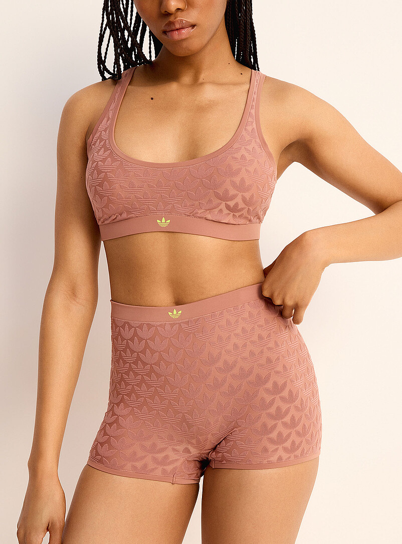 Embossed Logo High-Rise Boxer Brief Nylon And Polyester