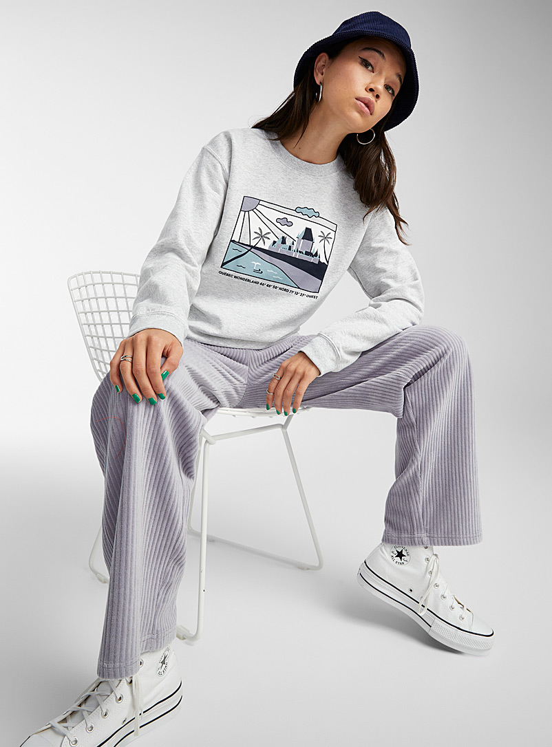 Les Damoiselles Grey Quebec sweatshirt for women
