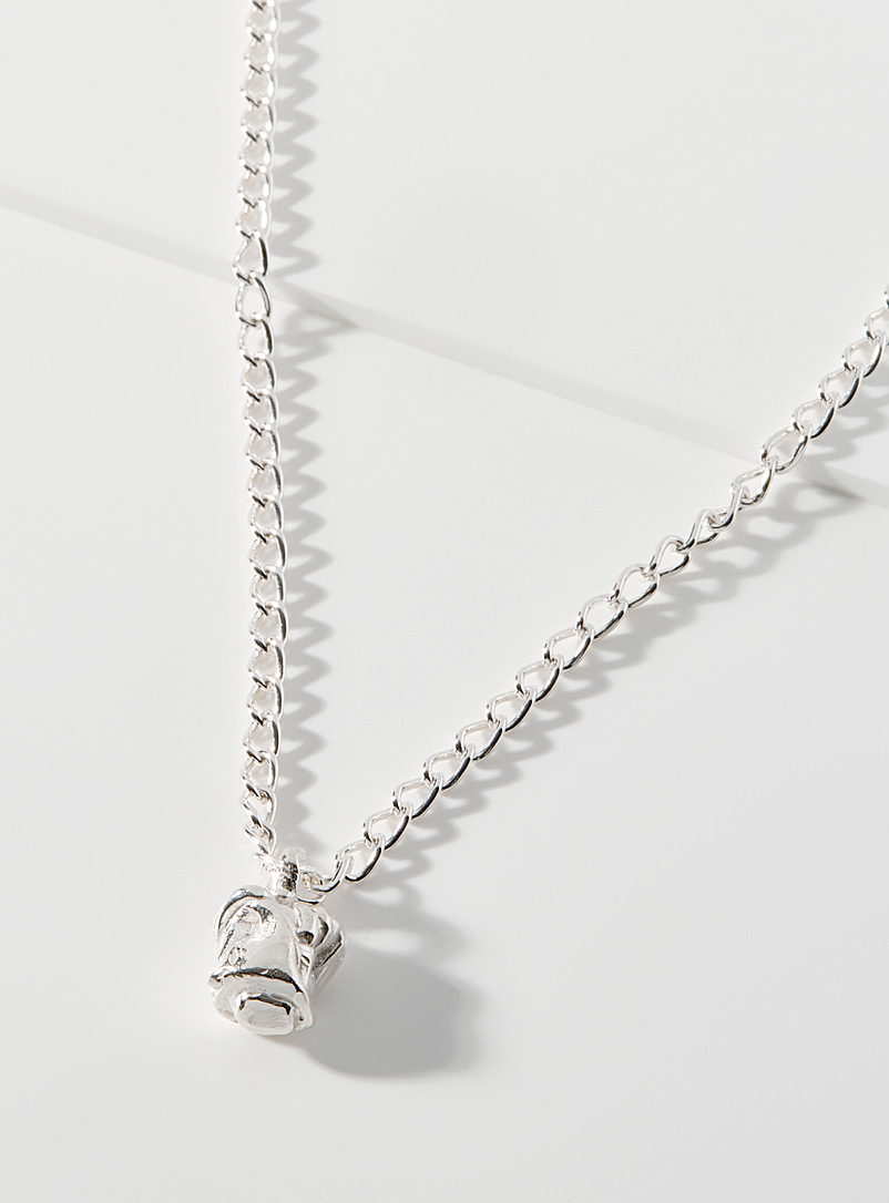 Released From Love: Le collier pendentif structuré Argent pour femme