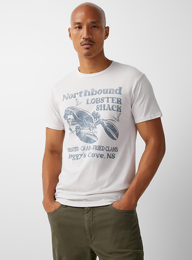 Northbound: Le t-shirt Lobster Shack Ivoire blanc os pour homme