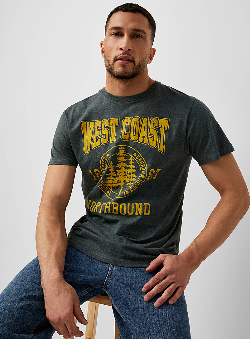 Northbound Gray East-to-West T-shirt for men