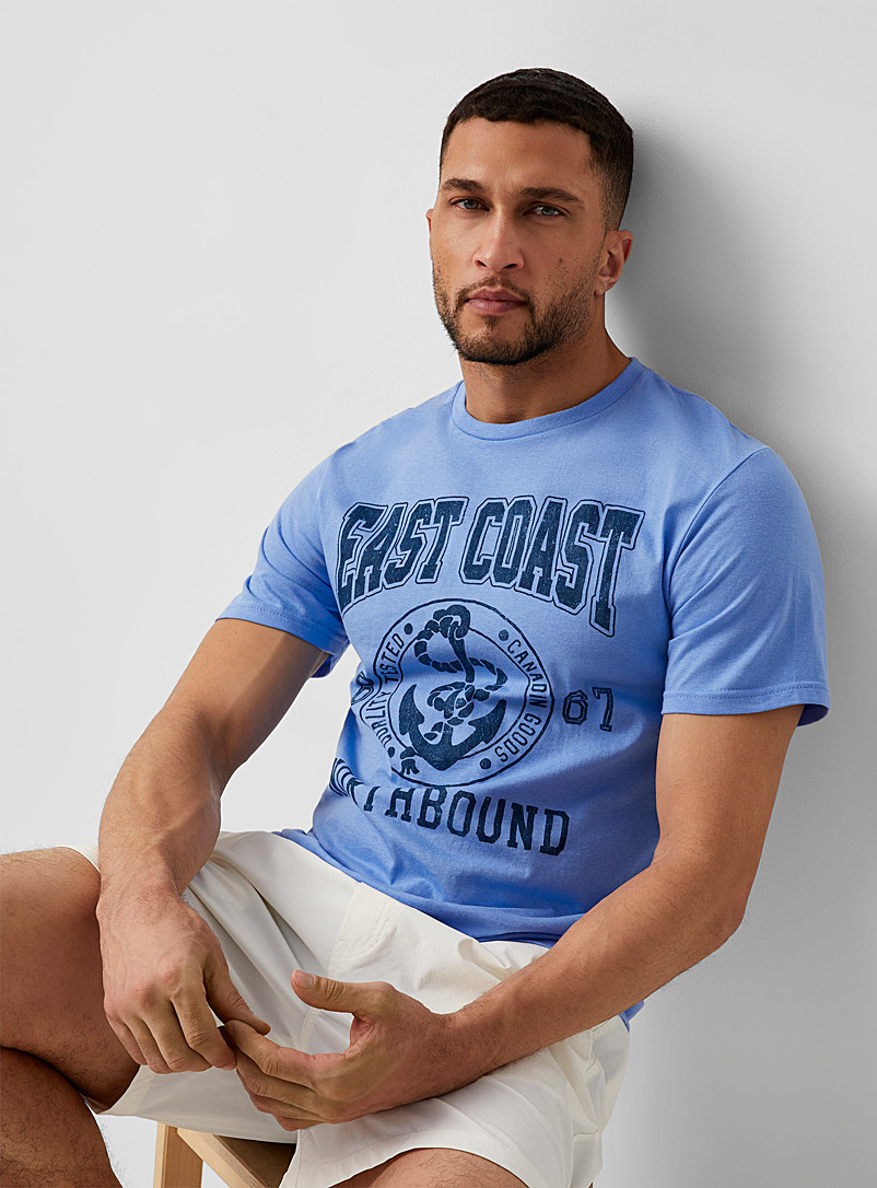 Northbound: Le t-shirt d'Est en Ouest Bleu pâle - Bleu ciel pour homme