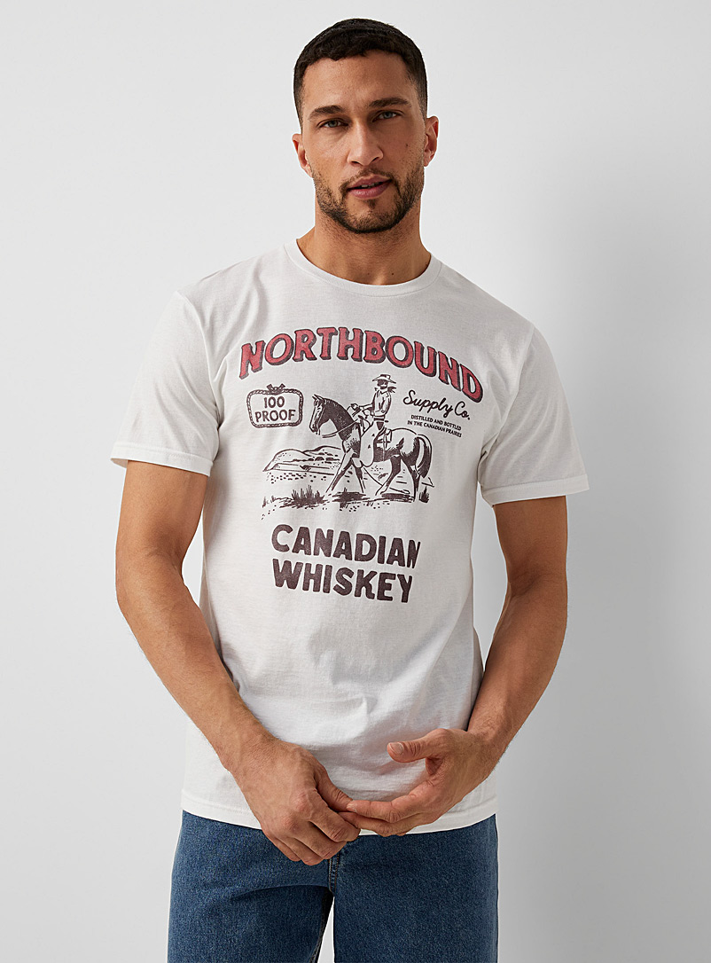 Northbound White Canadian Whiskey T-shirt for men