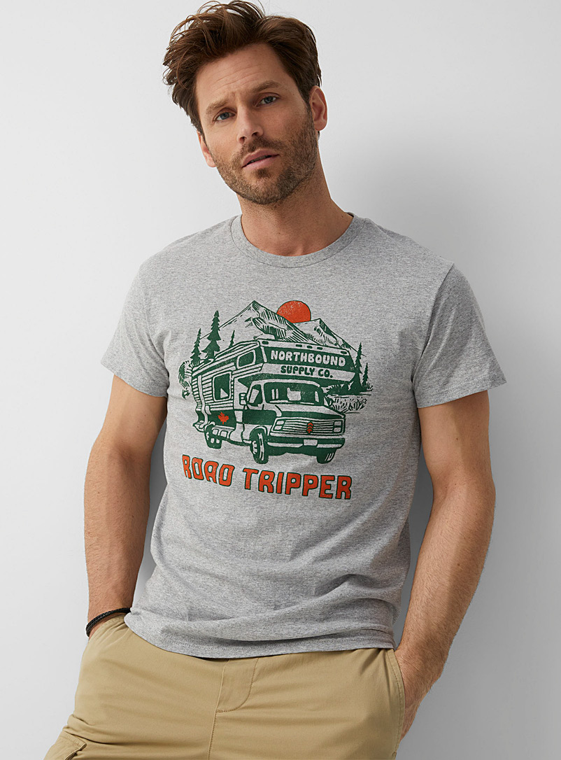 Northbound Grey Road Tripper T-shirt for men