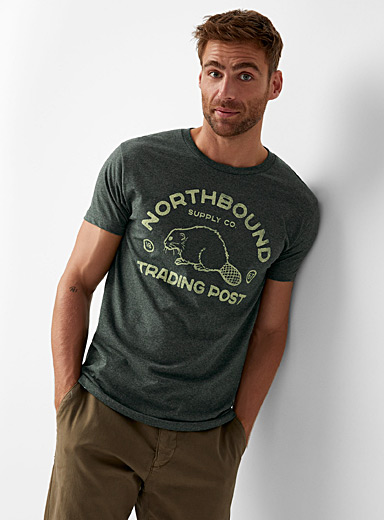 Northbound Mossy Green Trading post T-shirt for men