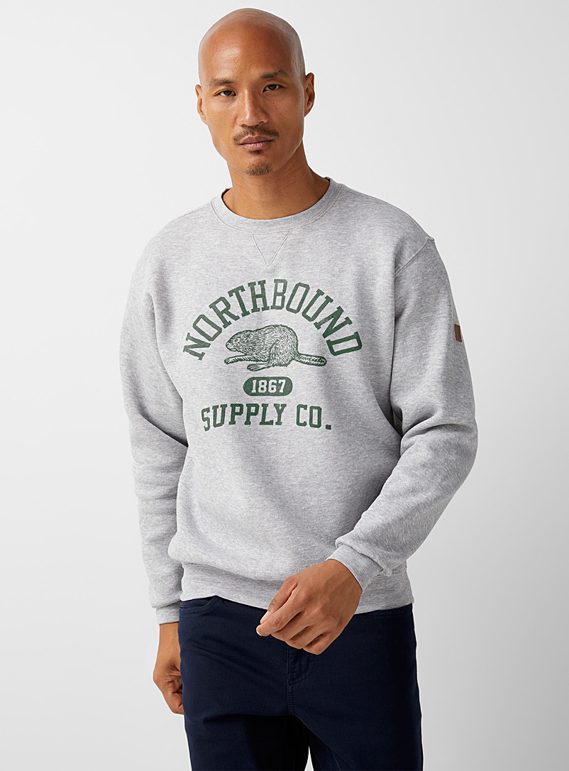 Northbound Grey Supply logo sweatshirt for men