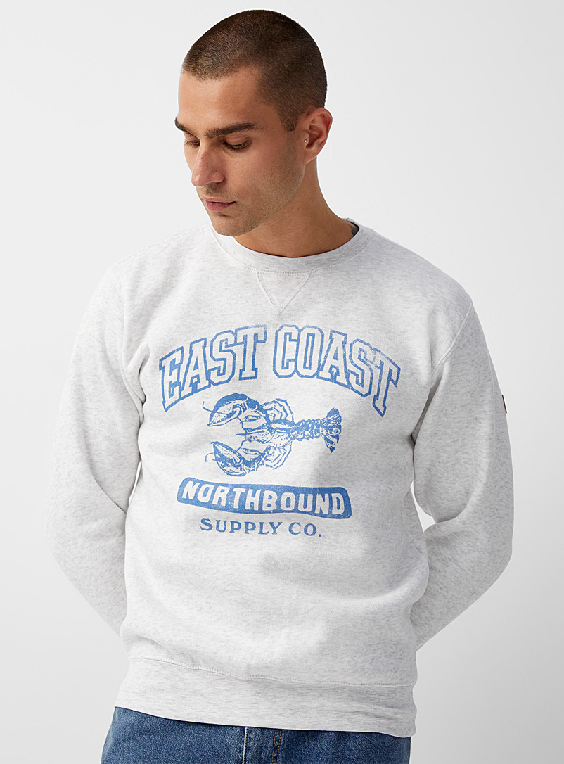 Northbound White Canadian East Coast sweatshirt for men