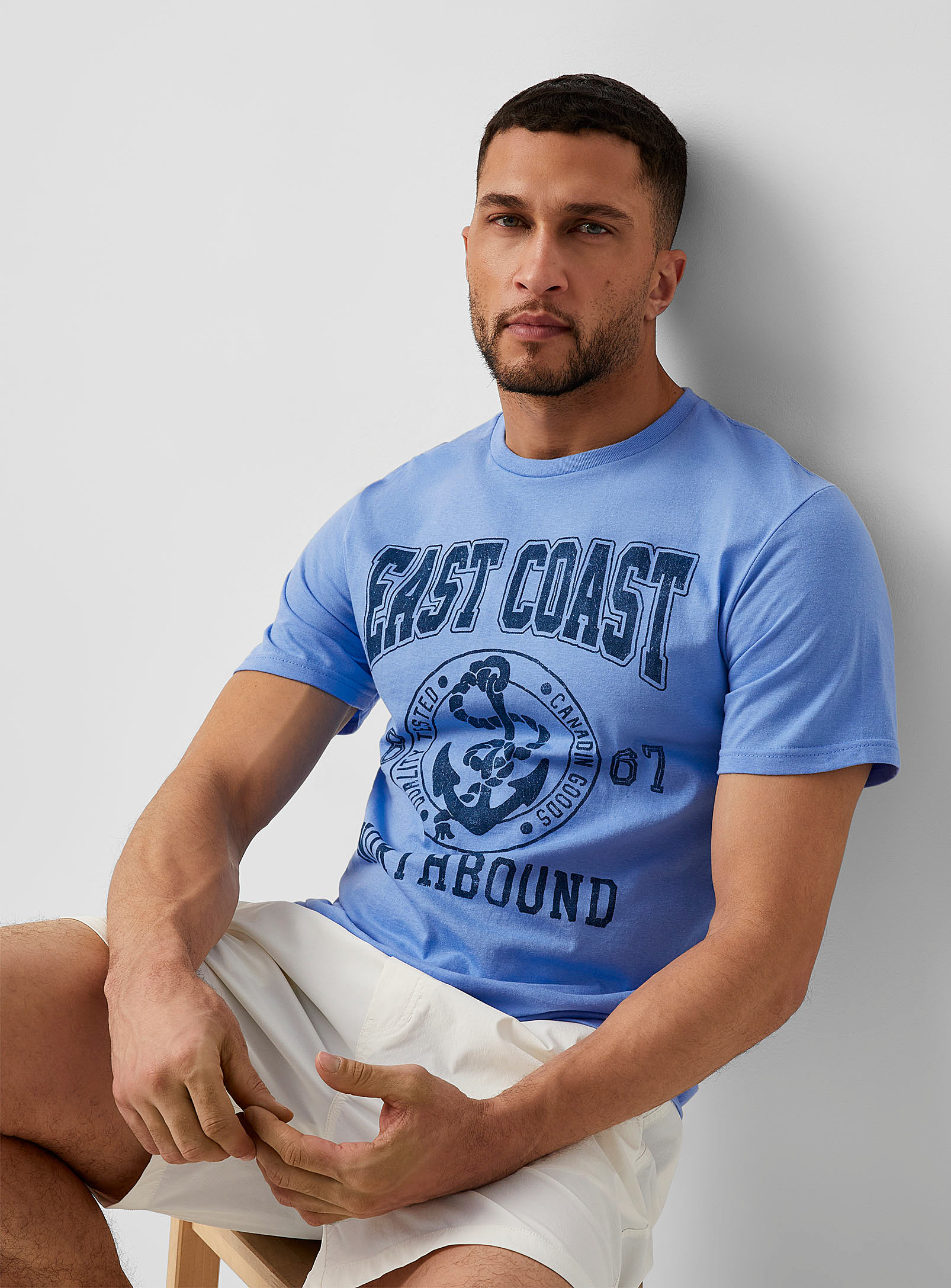Northbound East-to-west T-shirt In Baby Blue