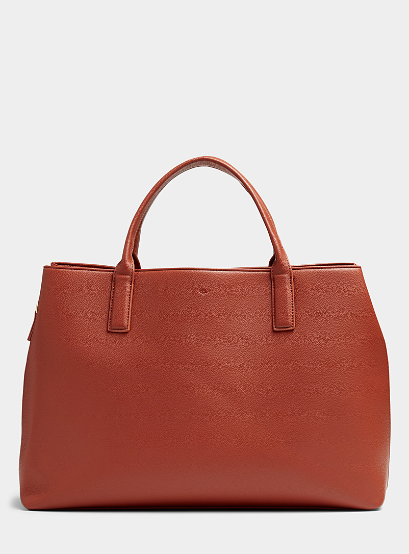 Ela Brown Structured work tote for women