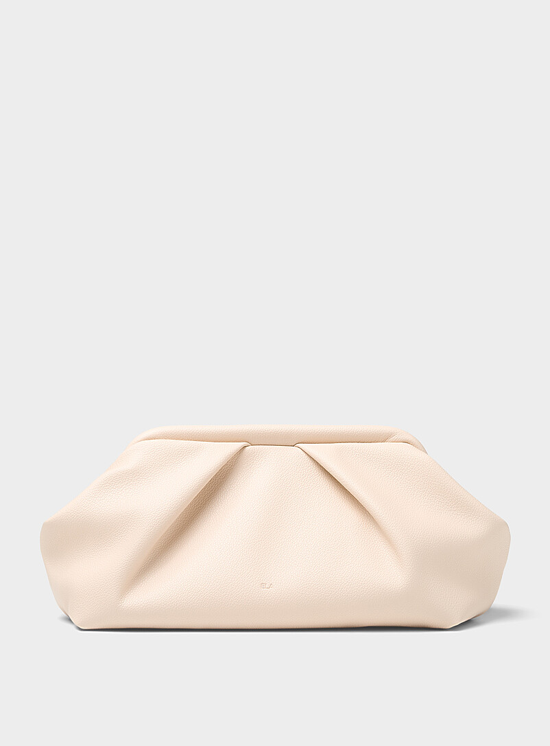 Pleated pebbled evening bag product image (primary)