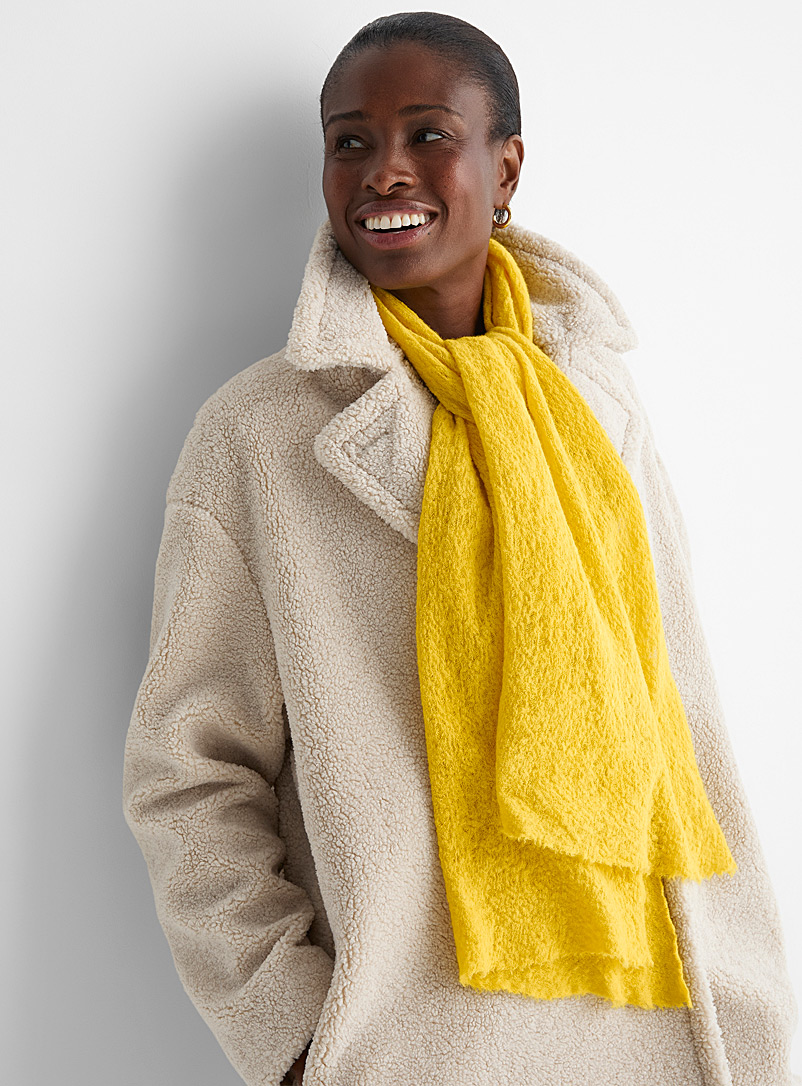 Kathleen O'Grady Design: L'écharpe de laine teinture naturelle réséda Jaune vif-canari