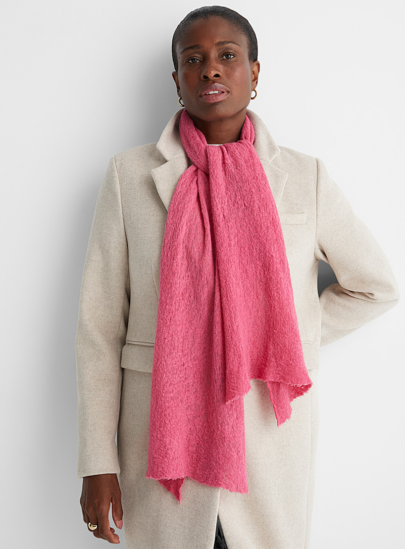 Kathleen O'Grady Design Pink Natural cochineal dyed wool scarf