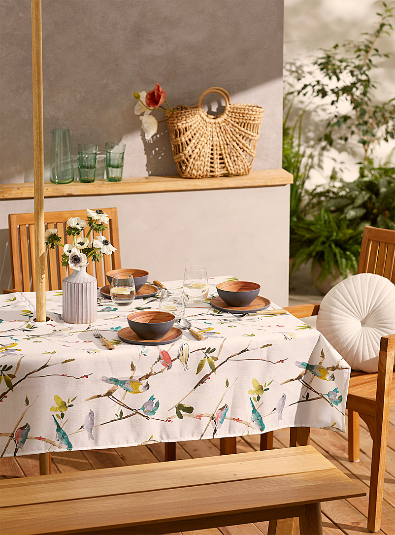 Simons Maison Assorted Spring birds tablecloth for parasol