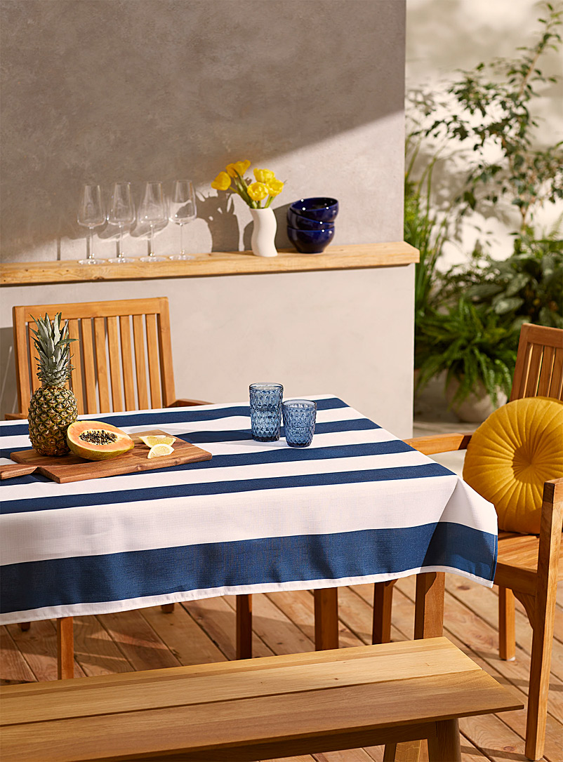 Simons Maison Patterned Blue Maritime striped tablecloth