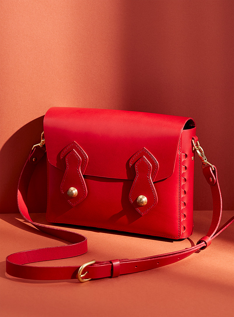 Modjul Red Odyssey leather bag