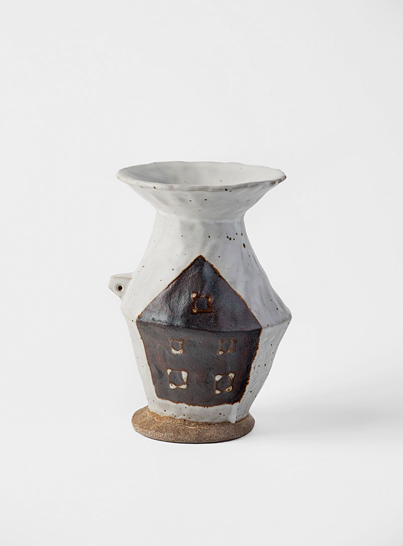 Fredi Rahn: Le vase soliflore Kitsilano 13 cm de haut Gris assorti