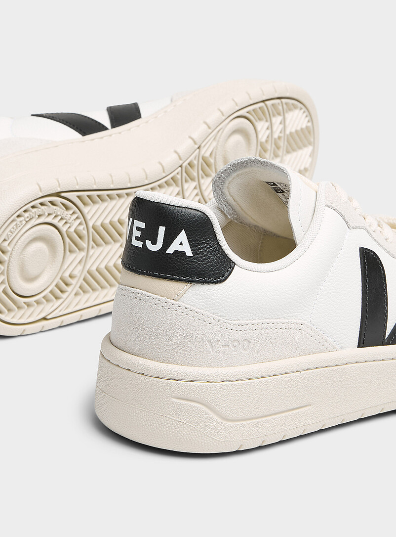 Veja: Le sneaker V-90 logo contraste Homme Blanc et noir pour homme