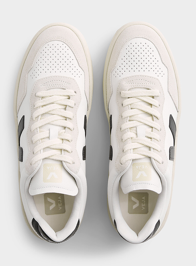 Veja: Le sneaker V-90 logo contraste Homme Blanc et noir pour homme