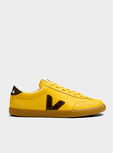Veja Golden Yellow Sunshine leather Volley sneakers Women for women