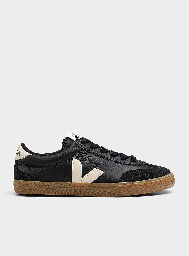 Volley black leather sneakers Women product image (primary)