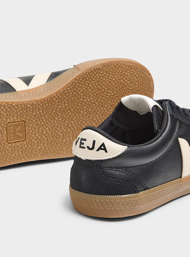 Volley black leather sneakers Women product image 2