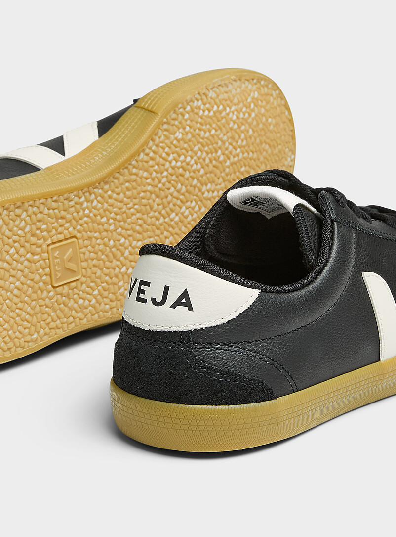 Volley black leather sneakers Men product image 2
