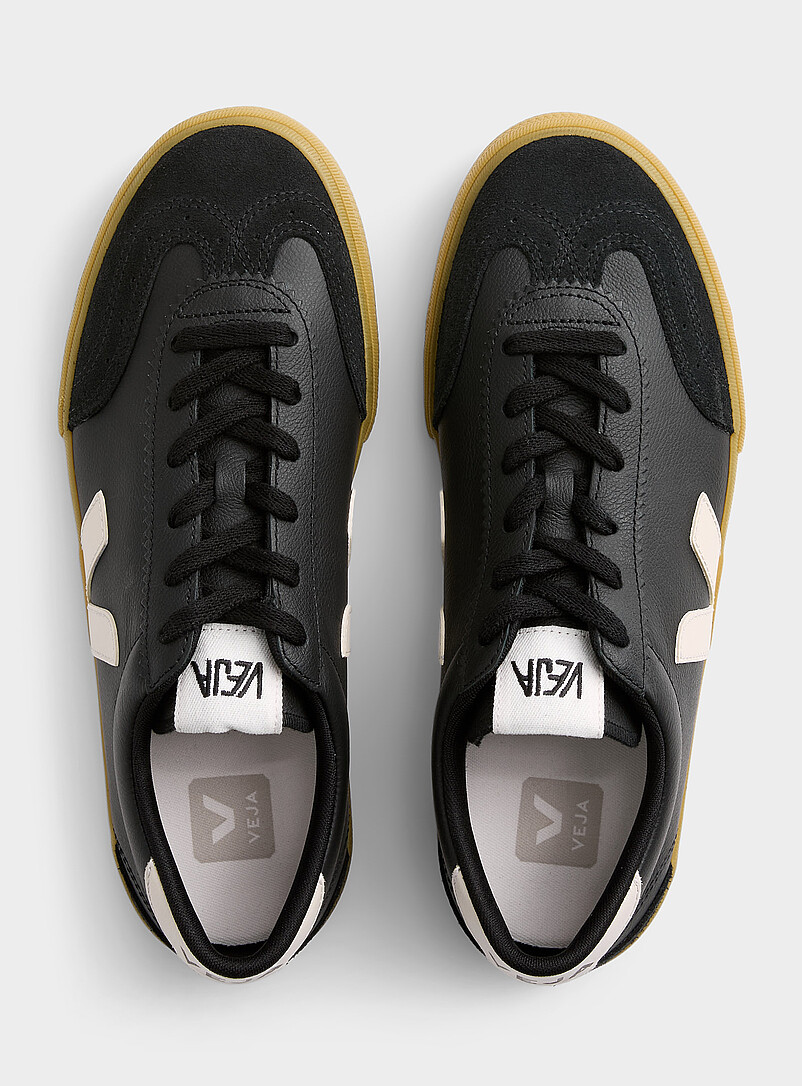 Volley black leather sneakers Men product image 3